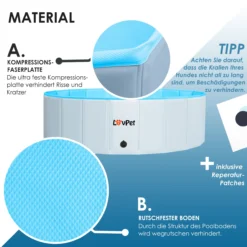 LOVPET® Faltbarer Hundepool Schwimmbecken Für Große & Kleine Hunde, Inkl. Hundespielzeug Faltbare Hunde Pools Planschbecken Für Kinder Und Hunde, Hundebadewanne Hundebad -Buschbeck Geschäft 8600364700 22845 prod 004 scaled