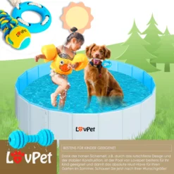 LOVPET® Faltbarer Hundepool Schwimmbecken Für Große & Kleine Hunde, Inkl. Hundespielzeug Faltbare Hunde Pools Planschbecken Für Kinder Und Hunde, Hundebadewanne Hundebad -Buschbeck Geschäft 8600364700 22845 prod 005 scaled