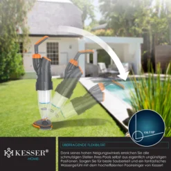 KESSER® Poolsauger Mit Akku | Elektrisch Pool Bodensauger Handsauger | Poolreiniger Mit Filter & 2-Geschwindigkeits-System | Handsauger Reinigungsset Kabellos -Buschbeck Geschäft 8600364700 22884 prod 004 scaled