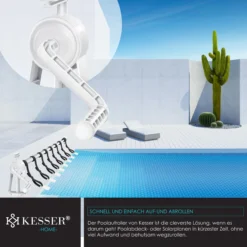 KESSER® Pool Aufroller Premium Aufrollsystem 1,05m - 6,15 M | Für Solarplane | Mobiles Aufrollvorrichtung Für Poolplane & Abdeckung | Inkl. Bänder | Witterungsbeständiges Material -Buschbeck Geschäft 8600364700 23431 prod 003 scaled