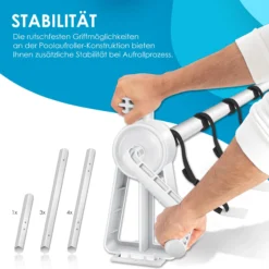 KESSER® Pool Aufroller Premium Aufrollsystem 1,05m - 6,15 M | Für Solarplane | Mobiles Aufrollvorrichtung Für Poolplane & Abdeckung | Inkl. Bänder | Witterungsbeständiges Material -Buschbeck Geschäft 8600364700 23431 prod 006 scaled