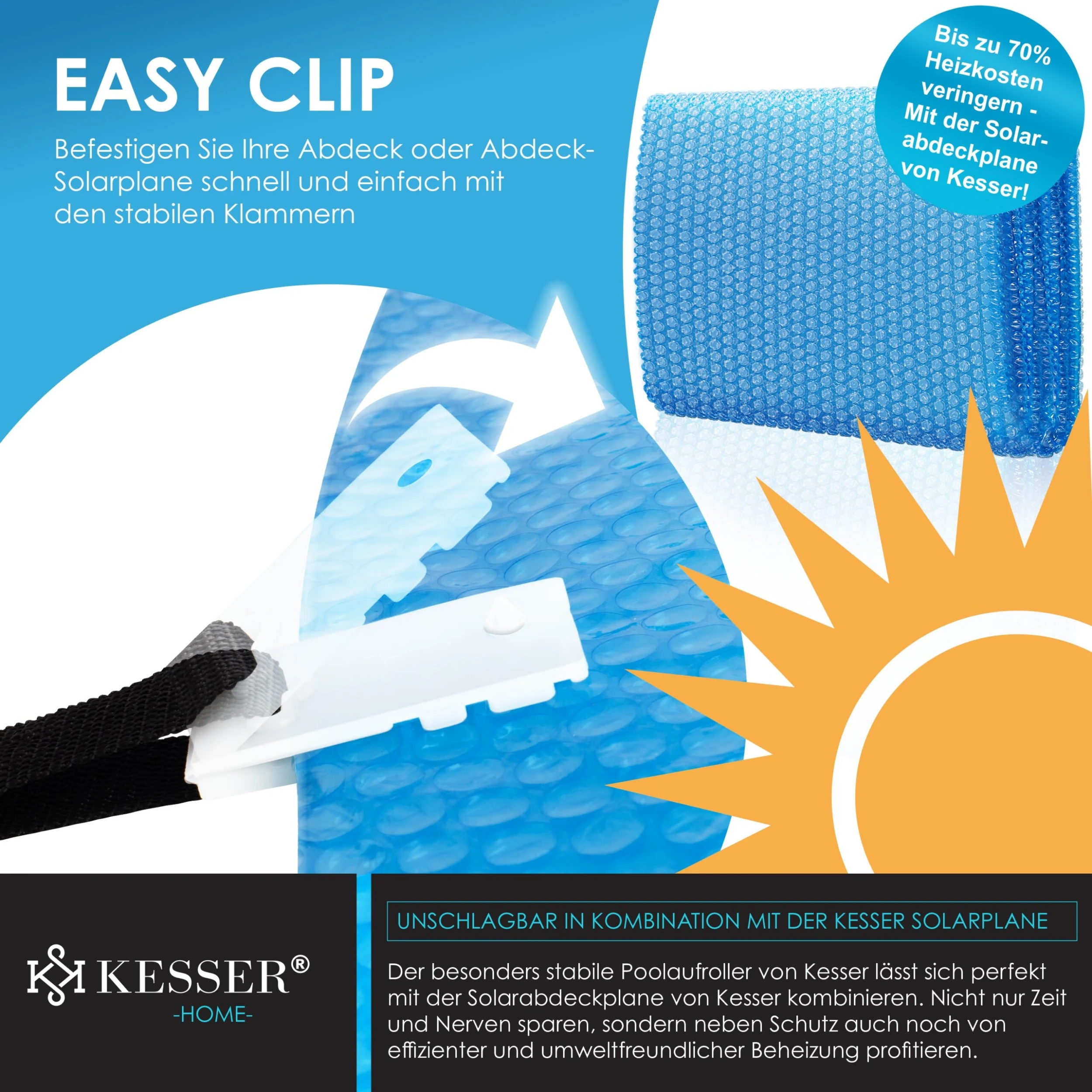 KESSER® Pool Aufroller Premium Aufrollsystem 3m - 5,70m | Mit Rädern | Für Solarplane | Mobiles Aufrollvorrichtung Für Poolplane & Abdeckung | Inkl. Bänder | Witterungsbeständiges Material 5 KESSER® Pool Aufroller Premium Aufrollsystem 3m - 5,70m | Mit Rädern | Für Solarplane | Mobiles Aufrollvorrichtung Für Poolplane & Abdeckung | Inkl. Bänder | Witterungsbeständiges Material – Bild 5