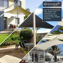 KESSER® Sonnensegel Sonnenschutz Windschutz | HDPE Gewebe | Wasserabweisend & Windabweisend | 5-Fach Quer Vernäht Robust & Stabil Schattenspender Garten Balkon Terrasse 9 KESSER® Sonnensegel Sonnenschutz Windschutz | HDPE Gewebe | Wasserabweisend & Windabweisend | 5-Fach Quer Vernäht Robust & Stabil Schattenspender Garten Balkon Terrasse -Buschbeck Geschäft 8600364700 23625 prod 004 scaled