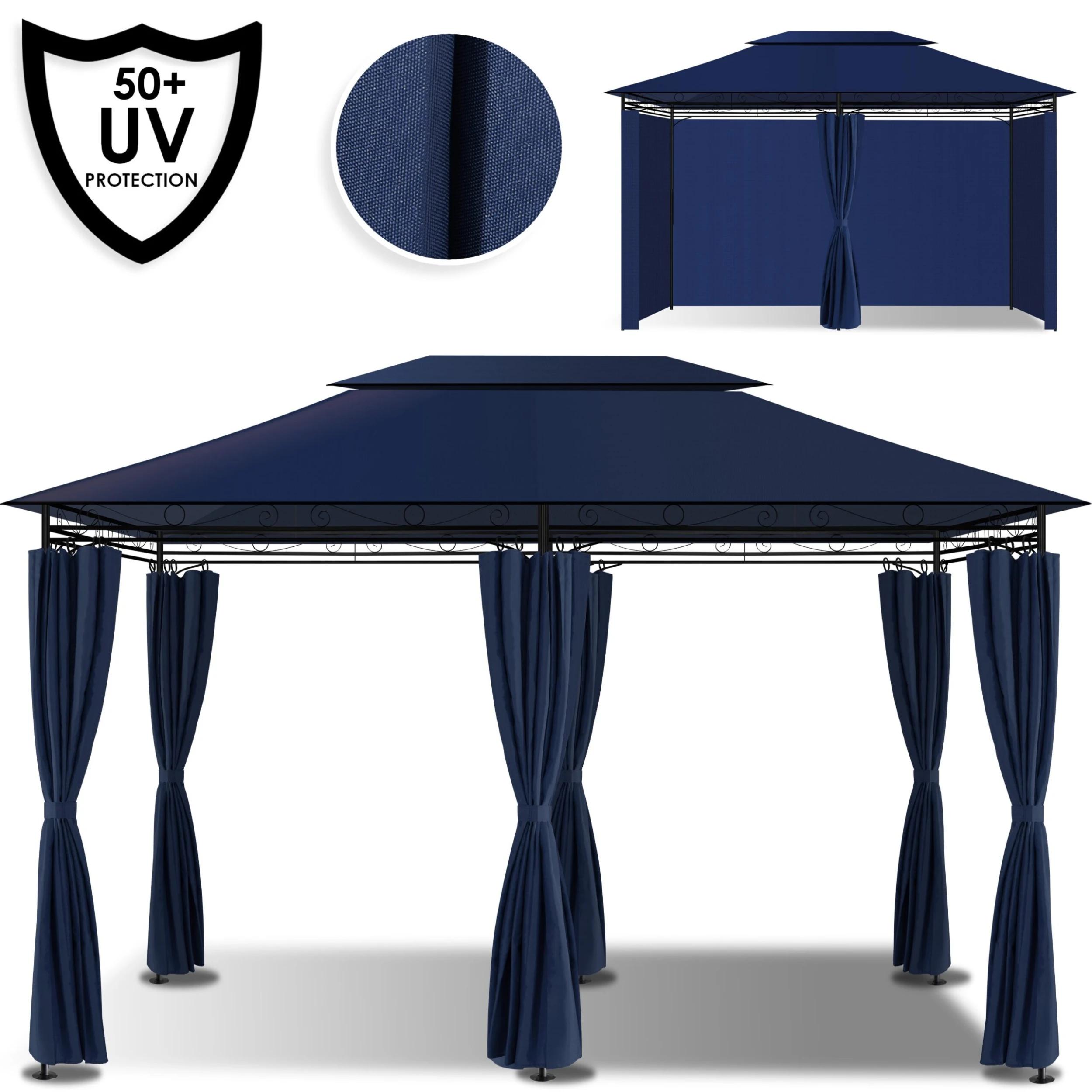 KESSER® - Pavillon 3x4m Inkl. Seitenwänden Mit Reißverschlüssen , Eckig Festzelt Partyzelt Gartenlaube Gartenzelt Luxus Gartenpavillon UV-Schutz 50+ 1 KESSER® - Pavillon 3x4m Inkl. Seitenwänden Mit Reißverschlüssen , Eckig Festzelt Partyzelt Gartenlaube Gartenzelt Luxus Gartenpavillon UV-Schutz 50+